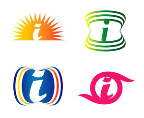 i Letters logo Set
