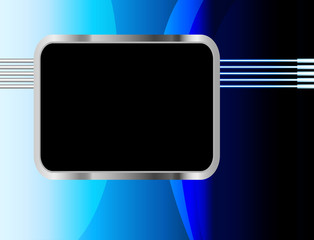 Blue background vector overlap dimension on white background square line for text and message design
