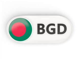 Round icon with flag of bangladesh