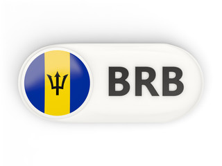 Round icon with flag of barbados