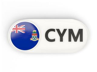 Round icon with flag of cayman islands
