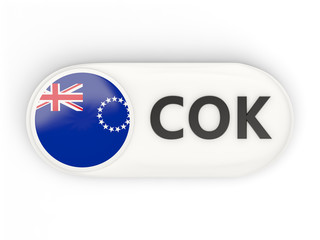 Round icon with flag of cook islands