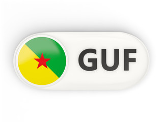 Round icon with flag of french guiana