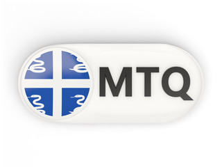 Round icon with flag of martinique