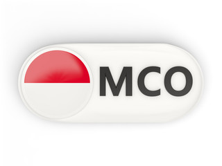 Round icon with flag of monaco