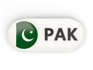 Round icon with flag of pakistan