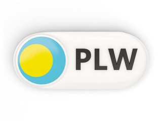 Round icon with flag of palau