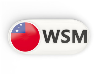 Round icon with flag of samoa