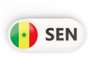 Round icon with flag of senegal