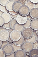 Euro coins money