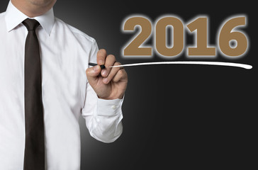2016 written by businessman background concept