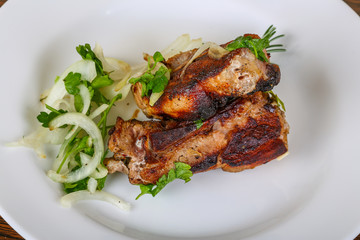 Grilled pork ribs