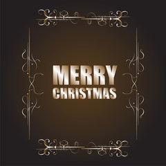 Vector Vintage Christmas Card. Grunge effects