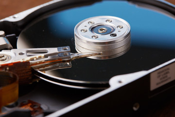 hard disk closeup
