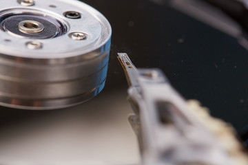 hard disk closeup