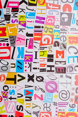 letters from magazine clippings