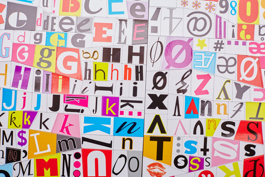 letters from magazine clippings