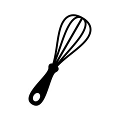 Black vector whisk icon