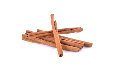 cinnamon stick spice on white background