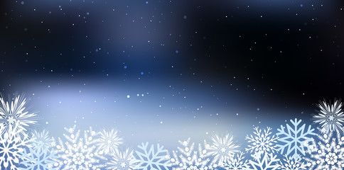 Christmas a background with snowflakes.Vector