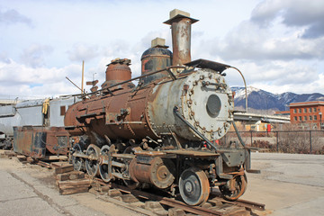 Fototapeta na wymiar Vintage Steam engine