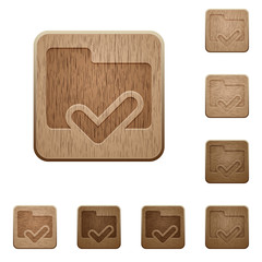 Folder ok wooden buttons