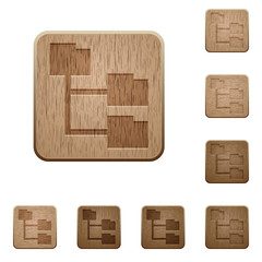 Folder structure wooden buttons