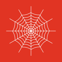 The spiderweb icon. Web symbol. Flat