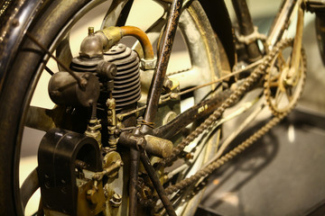Fototapeta na wymiar Vintage motorcycle engine