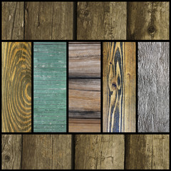 Collection of different wooden backgrounds