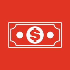 The money icon. Dollar symbol. Flat