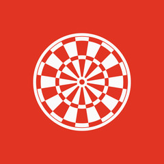 The darts icon. Target and Game symbol. Flat