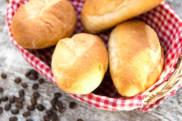 fresh bread  in basket