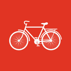 The bike icon. Bicycle symbol. Flat
