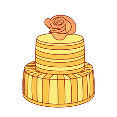 Wedding cake illustration.