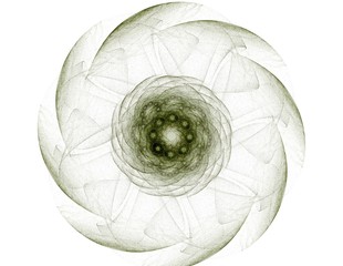 Elementary Particles series. Interplay of abstract fractal forms on the subject of nuclear physics science and graphic design.