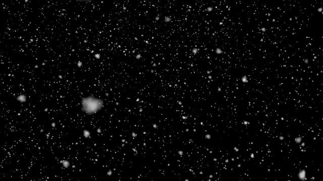Fluffy Snowflakes Slowly Falling - Seamless Loop - Slow Motion - Motion Blur
