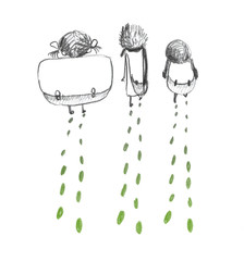 Hand drawn picture of ecology education