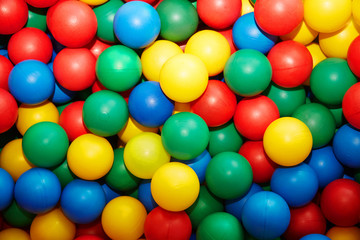 Multicolored plastic balls