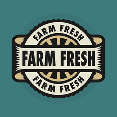 Stamp or emblem with text Farm Fresh