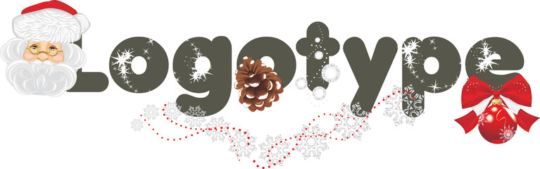 Christmas decoration of your logo