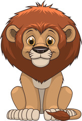 Naklejka premium Cute lion cartoon