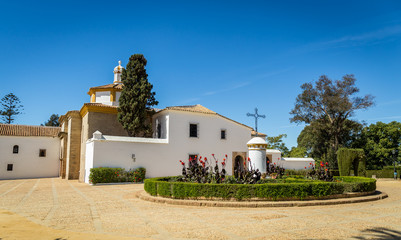 Klasztor Santa Maria La Rábida, Huelva, Hiszpania - obrazy, fototapety, plakaty