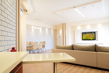 Fototapeta na wymiar Luxury Living Room, Modern Interior