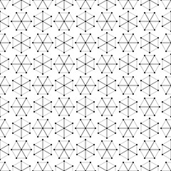 Seamless black and white background with abstract geometric shapes