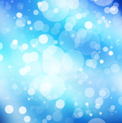 snowflakes and stars descending on background