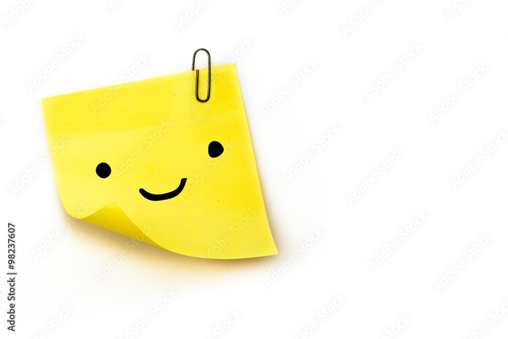 Poster composite image of smiling face