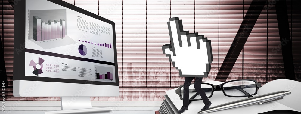 Poster composite image of cursor with legs