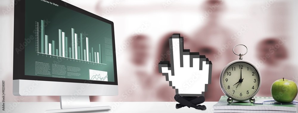 Poster composite image of cursor with legs