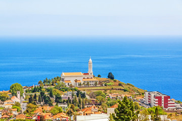 Church of Sao Martinho - a civil parish in the municipality of Funchal. View from Pico dos Barcelo...